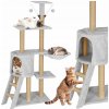 Škrabadlo pre MAČKU viacúrovňové DOMČEK hojdacia sieť veľké KRÉMOVÉ 133cm strom Škrabadlo pre MAČKU viacúrovňové DOMČEK hojdacia sieť veľké KRÉMOVÉ 133cm strom