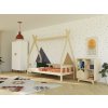 Benlemi Detská teepee posteľ FENCE 4v1 z dreva so zábranou Zvoľte farbu: Svetlo sivá, Zvoľte rozmer: 90x200 cm, Zvoľte zábranu: S jednou zábranou Benlemi Detská teepee posteľ FENCE 4v1 z dreva so zábranou Zvoľte farbu: Svetlo sivá, Zvoľte rozmer: 90x200 cm, Zvoľte zábranu: S jednou zábranou