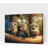 Vymalujsisam.sk Maľovanie podľa čísiel - Tri sovičky 2 Veľkosť: 30x40cm, Rám: Na plastovej doske Vymalujsisam.sk Maľovanie podľa čísiel - Tri sovičky 2 Veľkosť: 30x40cm, Rám: Na plastovej doske