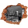 Diera 3D v stene nálepka Manhattan new york city 90x70 cm Diera 3D v stene nálepka Manhattan new york city 90x70 cm