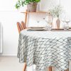 Takoy Obrus okrúhly prírodný, tmavotyrkysový, priemer 150 cm INES s potlačeným geometrickým motívom - kolekcia SEA SUMMER-HF-456631 | fi 150 cm Takoy Obrus okrúhly prírodný, tmavotyrkysový, priemer 150 cm INES s potlačeným geometrickým motívom - kolekcia SEA SUMMER-HF-456631 | fi 150 cm