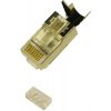 Konektor STP RJ45 (8p8c), Cat6A/ Cat7, skládaný, drát (prodej po 10 ks) RJ4576ASOLSTP Konektor STP RJ45 (8p8c), Cat6A/ Cat7, skládaný, drát (prodej po 10 ks) RJ4576ASOLSTP