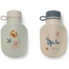 LIEWOOD Silikónová smoothie fľaštička Lizzie 2-balenie Sea creature / Sandy LIEWOOD Silikónová smoothie fľaštička Lizzie 2-balenie Sea creature / Sandy