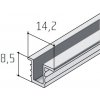 SALU Kovanie S35 pre posuvné skriňové dvierka do 35 kg Variant: Profil S03 - 2 metre ELOX SALU Kovanie S35 pre posuvné skriňové dvierka do 35 kg Variant: Profil S03 - 2 metre ELOX