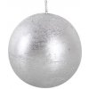 Rustikálna sviečka guľa 8cm PROVENCE strieborná Rustikálna sviečka guľa 8cm PROVENCE strieborná