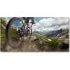 Foto obraz akrylový Horská cyklistika 100x50 cm Foto obraz akrylový Horská cyklistika 100x50 cm