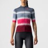 CASTELLI Cyklistický dres s krátkym rukávom - DOLCE LADY - bordová/červená/modrá L CASTELLI Cyklistický dres s krátkym rukávom - DOLCE LADY - bordová/červená/modrá L