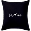 Chrt - Ekg - Vankúš 50x50 - 50x50 - Vrátane výplne ( Čierna ) Chrt - Ekg - Vankúš 50x50 - 50x50 - Vrátane výplne ( Čierna )