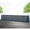 Westmann Kubus 9 kovový box na odpadkové koše 9 x 240 l 596 x 80 x 116 cm antracitová