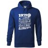 1970 v kocke - Mikina pánska Cape s kapucňou - 4XL ( Kráľovská modrá ) 1970 v kocke - Mikina pánska Cape s kapucňou - 4XL ( Kráľovská modrá )