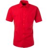 James & Nicholson JN 680 popelínová košile krátký rukáv COT020680153 červená tomato