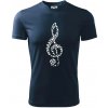 Husľový kľúč z nôt - Pánske tričko Fantasy športové - XL ( Tmavomodrá (veľmi tmavá - skoro čierna) ) Husľový kľúč z nôt - Pánske tričko Fantasy športové - XL ( Tmavomodrá (veľmi tmavá - skoro čierna) )