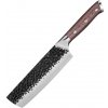 IZMAEL Damaškový kuchynský nôž Tetsuya Nakiri/Hnedá 17.3 cm