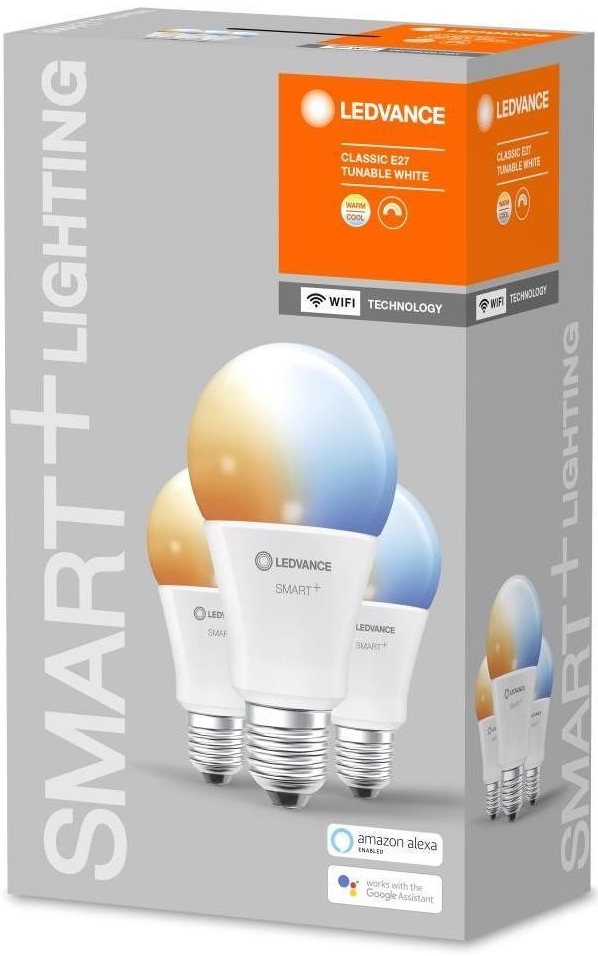 Ledvance 7539 3PAK LED žiarovka E27 A75 14W 1521lm CCT SMART+ WiFi Stmievateľná