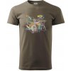 Bicie farebné splash - Klasické pánske tričko vyššej gramáže - 3XL ( Army ) Bicie farebné splash - Klasické pánske tričko vyššej gramáže - 3XL ( Army )