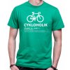 Fajntričko Cyklo Cyklo Tričko - Cykloholik (diagnóza), Farba zelená, Strih/ Variant Pánsky/UNISEX Fajntričko Cyklo Cyklo Tričko - Cykloholik (diagnóza), Farba zelená, Strih/ Variant Pánsky/UNISEX