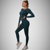 Legínovo Push-up fitness set tmavo zelený Veľkosť: M Legínovo Push-up fitness set tmavo zelený Veľkosť: M