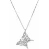 Again Jewelry Pôvabný strieborný náhrdelník s motýlikom AJNA0018