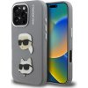 Karl Lagerfeld Grained PU K&CH Heads zadný kryt pre iPhone 16 Pro Max Grey