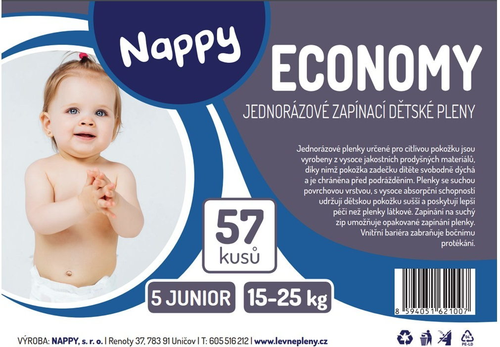 NAPPY Junior 15-25 kg 57 ks