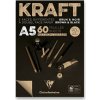 Clairefontaine Blok Brown & Black Kraft A5 60 listov 90 g