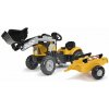 Falk FALK - Šlapací traktor Super Builder s nakladačem a vlečkou Falk FALK - Šlapací traktor Super Builder s nakladačem a vlečkou