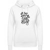 AWDis Hoodie Mikina - Dizajn s nápisom Pes a Láska - Arktická biela - L - Dámske AWDis Hoodie Mikina - Dizajn s nápisom Pes a Láska - Arktická biela - L - Dámske