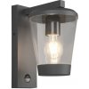 Trio 211069142 vonkajšie nástenné svietidlo s pohybovým čidlom Cavado 1x40W | E27 | IP44 - antracit Trio 211069142 vonkajšie nástenné svietidlo s pohybovým čidlom Cavado 1x40W | E27 | IP44 - antracit