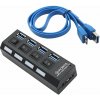 Verk 06236 Mini USB Hub 3.0, 4 porty Verk 06236 Mini USB Hub 3.0, 4 porty