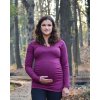 Jožánek tehotenské tričko Johanka dlhý rukáv cyklámen