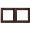 Legrand Valena - Dvojnásobný rámik, wenge/strieborný prúžok- 770372 Legrand Valena - Dvojnásobný rámik, wenge/strieborný prúžok- 770372