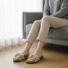 Dámske béžové korkové šľapky s mašľou VELINA Dámske béžové korkové šľapky s mašľou VELINA