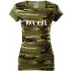 Karate postavy - Dámske maskáčové tričko - XL ( Zelený maskáč ) Karate postavy - Dámske maskáčové tričko - XL ( Zelený maskáč )