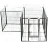 vidaXL Ohrádka pro psy 8 panelů ocelová 80 x 80 cm vidaXL Ohrádka pro psy 8 panelů ocelová 80 x 80 cm