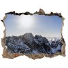 Nálepka fototapeta 3D výhled Zima v tatrách 95x64 cm Nálepka fototapeta 3D výhled Zima v tatrách 95x64 cm