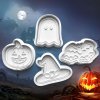 Halloween - Sada 4ks vykrajovačiek s pečiatkou Halloween - Sada 4ks vykrajovačiek s pečiatkou