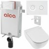 Sada Alcadrain na montáž na stenu, WC Mio, sedadlo s tlačidlom, biela matná M1976 KAE151 1 set Sada Alcadrain na montáž na stenu, WC Mio, sedadlo s tlačidlom, biela matná M1976 KAE151 1 set