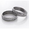 Snubní prsteňy kovaná nerezová ocel damasteel DA-1001
