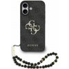 Guess PU 4G Metal Logo Strap zadný kryt pre iPhone 17 Black Guess PU 4G Metal Logo Strap zadný kryt pre iPhone 17 Black