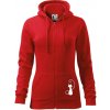 Zamilovaná mačka spredu - Mikina dámska trendy zipper s kapucňou - M ( Červená ) Zamilovaná mačka spredu - Mikina dámska trendy zipper s kapucňou - M ( Červená )