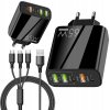 65W RÝCHLA NABÍJAČKA NA TELEFÓN 2X USB-C 3X USB-A + KÁBEL 3V1 PRE IPHONE 65W RÝCHLA NABÍJAČKA NA TELEFÓN 2X USB-C 3X USB-A + KÁBEL 3V1 PRE IPHONE