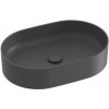 Umývadlo na dosku Ravak Ceramic Slim 55x37 cm antracit bez prepadu XJX03155000 Umývadlo na dosku Ravak Ceramic Slim 55x37 cm antracit bez prepadu XJX03155000