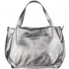 NovaKabelka.sk Tea Lucida Argento kožená talianska crossbody kabelka strieborná NovaKabelka.sk Tea Lucida Argento kožená talianska crossbody kabelka strieborná