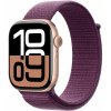 Apple Watch Series 10 46 mm Cellular Rose Gold Aluminium Case with Plum Sport Loop MWY83QH/A