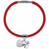 Swarovski e. červený náramok so srdiečkami, Heartsync seb6030
