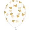 PartyDeco Balónik - Priesvitný so zlatými srdiečkami 6 ks PartyDeco Balónik - Priesvitný so zlatými srdiečkami 6 ks