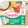 Babybio rýžová kaše s broskyňou a hruškou 4 x 85 g Babybio rýžová kaše s broskyňou a hruškou 4 x 85 g