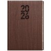 Baloušek Tisk - Ctirad s výsekom - Wood - denný diár 2026, hnedý, A5 Baloušek Tisk - Ctirad s výsekom - Wood - denný diár 2026, hnedý, A5