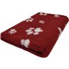 Vet bed Červeny + biele labky 75 x 50 cm Vet bed Červeny + biele labky 75 x 50 cm