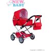 New Baby Detský Kočík Pre Bábiky 2v1 Monika-Červená New Baby Detský Kočík Pre Bábiky 2v1 Monika-Červená